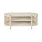 Marley Mango Wood TV Unit in White Driftwood - Chocolate Wood