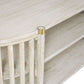 Marley Mango Wood TV Unit in White Driftwood - Chocolate Wood