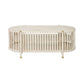 Marley Mango Wood TV Unit in White Driftwood - Chocolate Wood