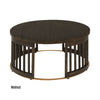 MARLEY ROUND MANGO WOOD COFFEE TABLE WALNUT - MyChocolateWood