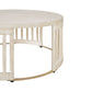 Marley Round Mango Wood Coffee Table in White Driftwood - Chocolate Wood
