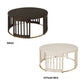 Marley Round Mango Wood Coffee Table in White Driftwood - Chocolate Wood