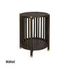 MARLEY ROUND MANGO WOOD SIDE TABLE WALNUT - MyChocolateWood