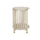 Marley Round Mango Wood Side Table in White Driftwood - Chocolate Wood