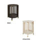 Marley Round Mango Wood Side Table in White Driftwood - Chocolate Wood