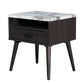MARNI 1-DRAWER 1-NICHE BEDSIDE TABLE  ESPRESSO - MyChocolateWood