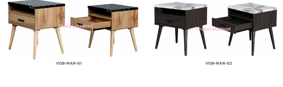 MARNI 1-DRAWER 1-NICHE BEDSIDE TABLE WOTAN OAK - MyChocolateWood
