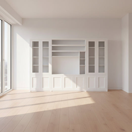 MARQUIS 4 PIECE WALL UNIT TV ENTERTAINMENT CENTRE BOOKCASE BOOKSHELF - MyChocolateWood