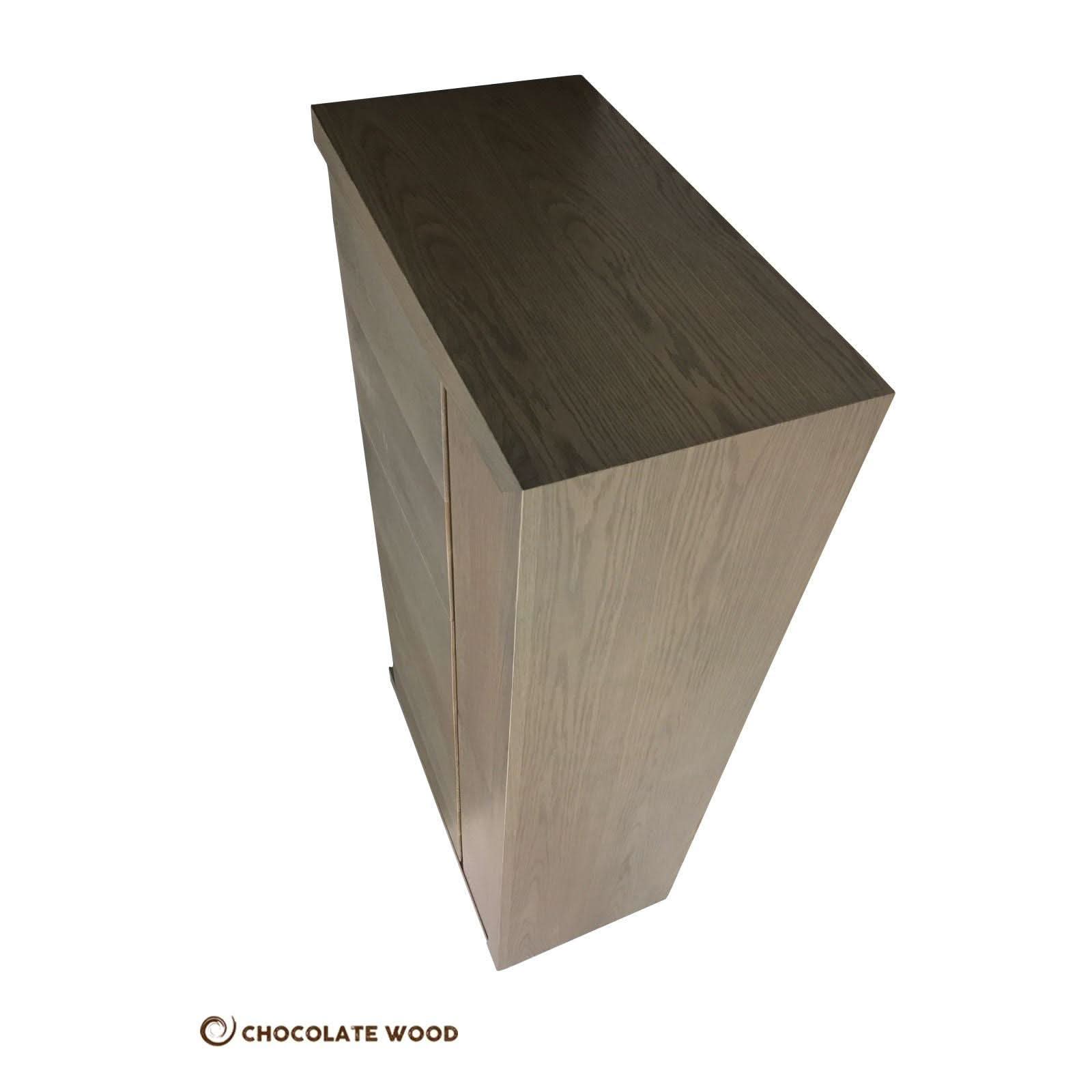 MARRON SOLID EUROPEAN OAK BUFFET/SIDEBOARD 3 DOORS 2 DRAWERS IN GREYWASH - MyChocolateWood