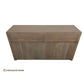MARRON SOLID EUROPEAN OAK BUFFET/SIDEBOARD 3 DOORS 2 DRAWERS IN GREYWASH - MyChocolateWood