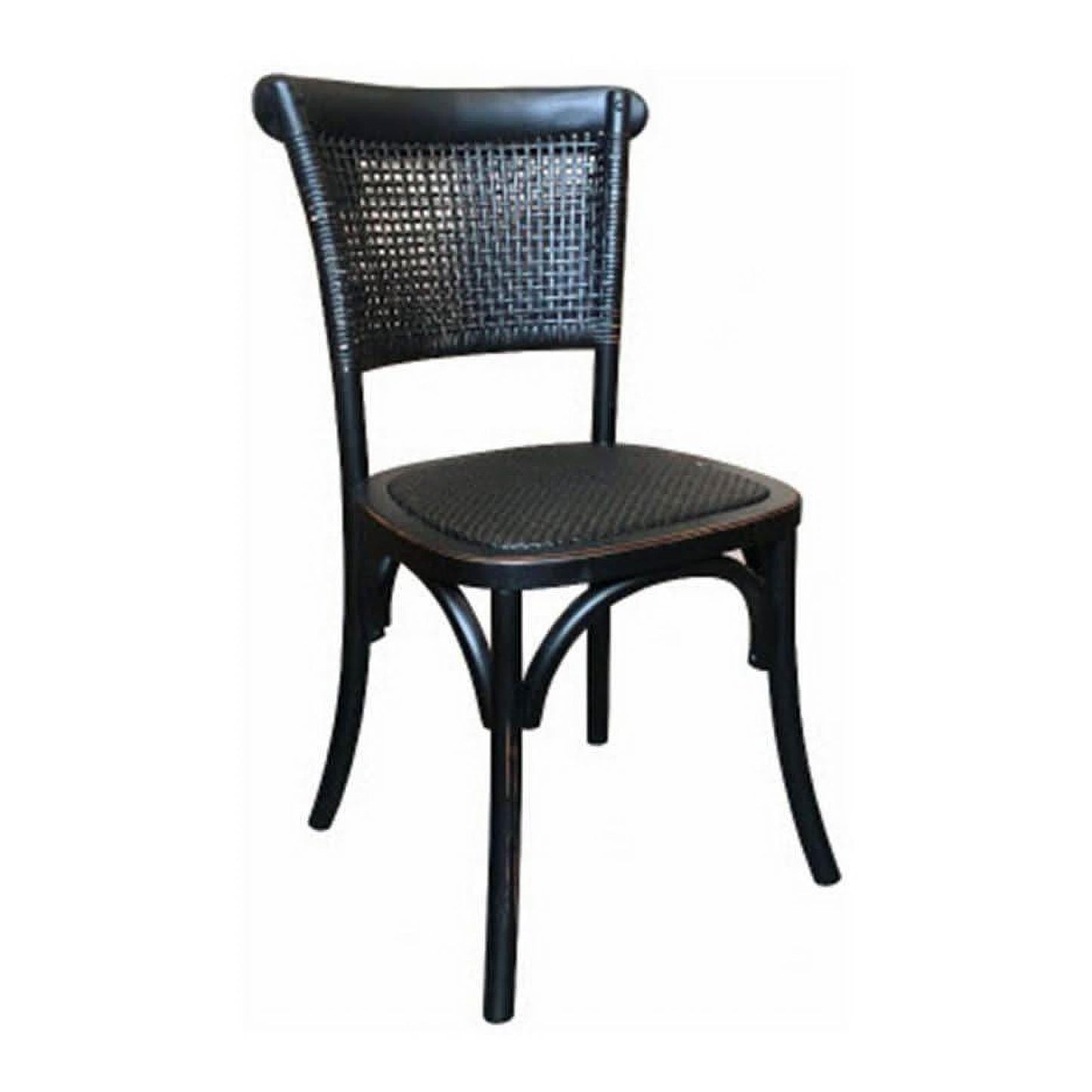 MARSEILLE RECYCLED ELM DINING CHAIR IN BLACK