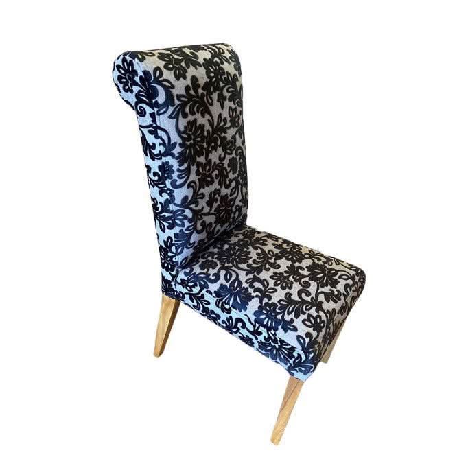 MARYLAND WARWICK ONYX VIVALDI FABRIC DINING CHAIRS MADE TO ORDER - MyChocolateWood