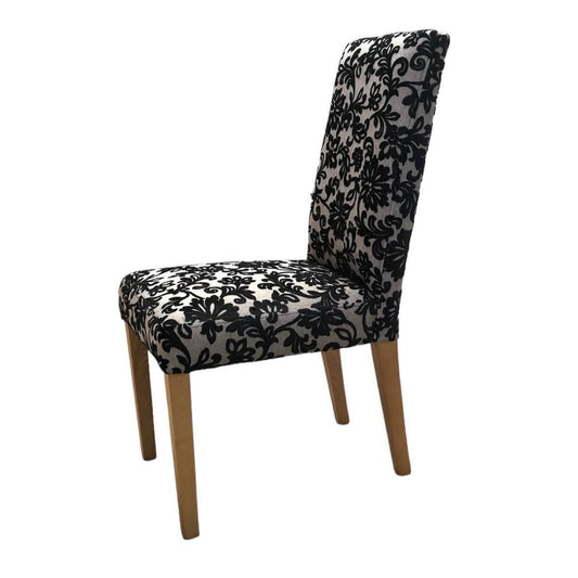 MARYLAND WARWICK ONYX VIVALDI FABRIC WITH NO SCROLL DINING CHAIRS MADE TO ORDER