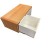 MAXWELL 2-DRAWER TASSIE OAK COFFEE TABLE IN CLEAR LACQUER MADE TO ORDER - MyChocolateWood