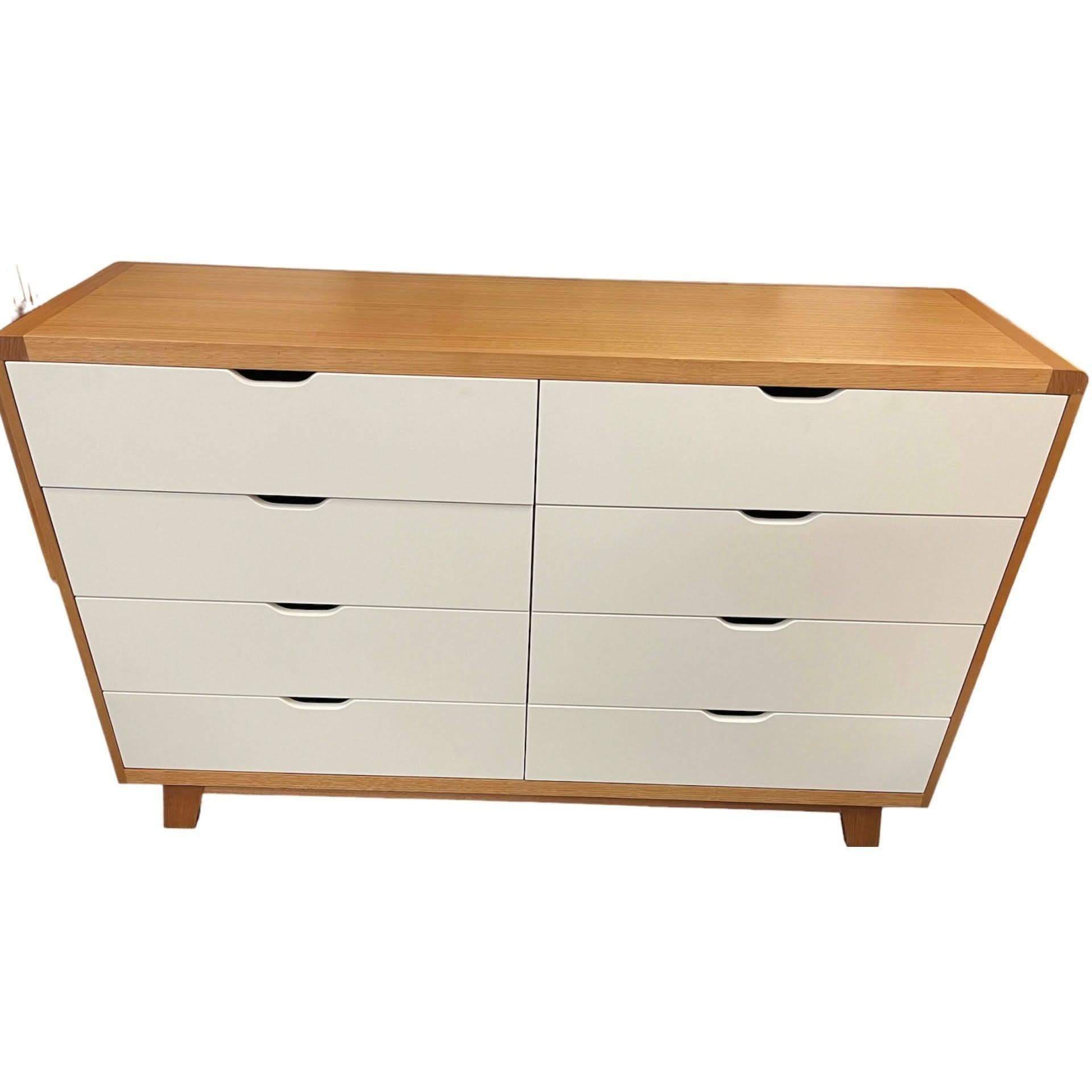 MAXWELL 8 DRAWER TASSIE OAK DRESSER IN CLEAR LACQUER MADE TO ORDER - MyChocolateWood