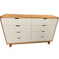 MAXWELL 8 DRAWER TASSIE OAK DRESSER IN CLEAR LACQUER MADE TO ORDER - MyChocolateWood