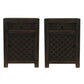 MAYLEEN PAIR OF RECLAIMED TIMBER BEDSIDE TABLES 1 DRAWER 1 DOOR BLACK - MyChocolateWood