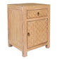 MAYLEEN PAIR OF RECLAIMED TIMBER BEDSIDE TABLES 1 DRAWER 1 DOOR NATURAL - MyChocolateWood
