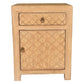 MAYLEEN PAIR OF RECLAIMED TIMBER BEDSIDE TABLES 1 DRAWER 1 DOOR NATURAL - MyChocolateWood