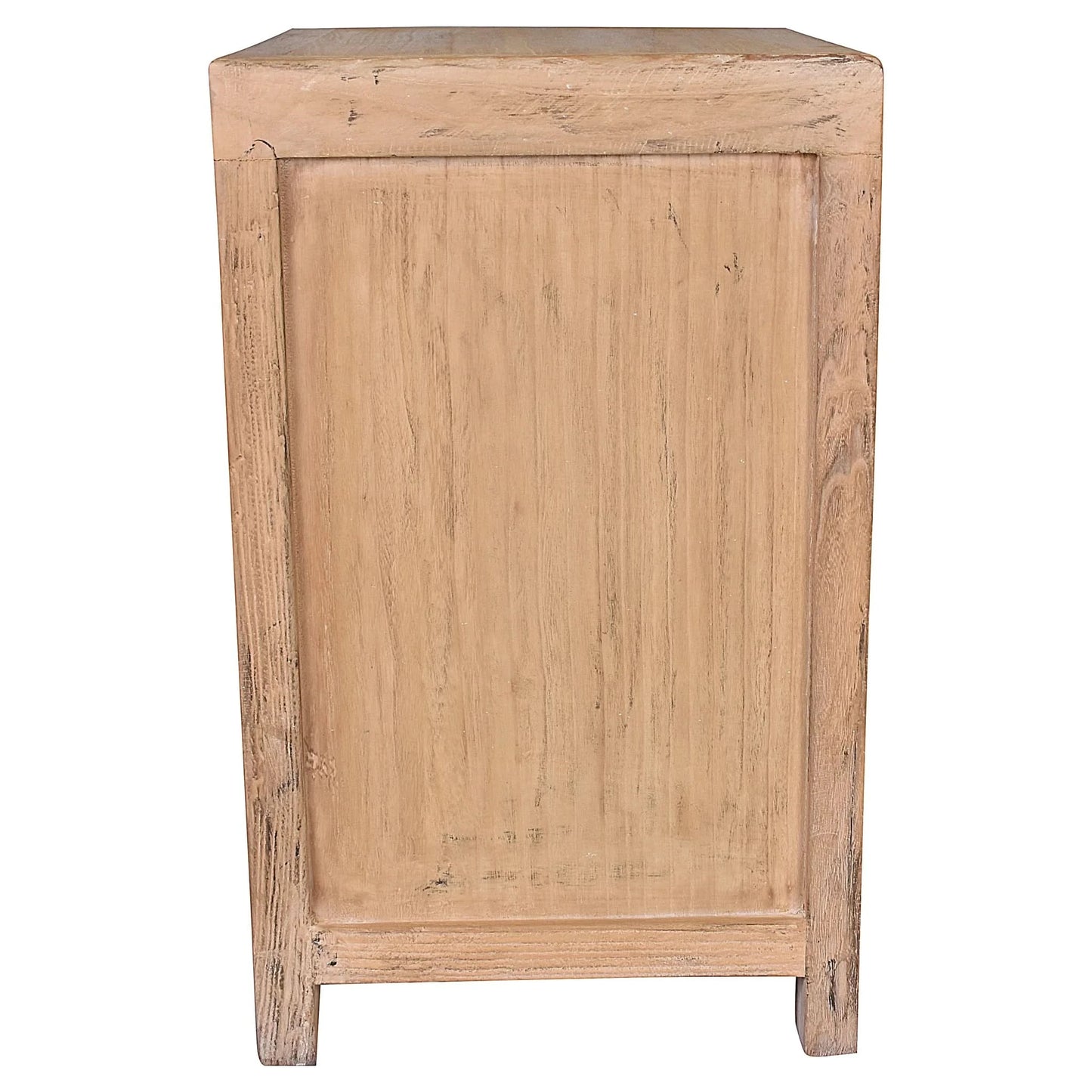 MAYLEEN PAIR OF RECLAIMED TIMBER BEDSIDE TABLES 1 DRAWER 1 DOOR NATURAL - MyChocolateWood