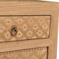 MAYLEEN PAIR OF RECLAIMED TIMBER BEDSIDE TABLES 1 DRAWER 1 DOOR NATURAL - MyChocolateWood