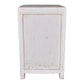MAYLEEN PAIR OF RECLAIMED TIMBER BEDSIDE TABLES 1 DRAWER 1 DOOR WHITE - MyChocolateWood