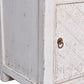 Mayleen Pair of Reclaimed Timber Bedside Tables in White - Chocolate Wood