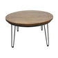 MAYO ROUND MANGO WOOD COFFEE TABLE IN A RUSTIC FINISH - MyChocolateWood