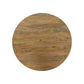 MAYO ROUND MANGO WOOD COFFEE TABLE IN A RUSTIC FINISH - MyChocolateWood