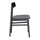 Medrano Oak dining chair with fabric seat in sandblasted black finish, 49x50.6x80cm, by MyChocolateWood.