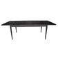 Sandblasted black Medrano Oak extension dining table by MyChocolateWood, featuring a sleek design with extendable 170/230cm length.