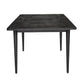 Medrano Oak Sandblasted Black Extension Dining Table by MyChocolateWood, showing the sleek black finish and extendable design in a modern dining room.