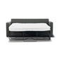 MELINDA FABRIC PULLOUT SOFA BED WITH MEMORY FOAM QUEEN MATTRESS IN CHARCOAL - MyChocolateWood