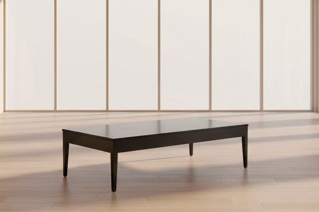 MELINDA TASSIE OAK COFFEE TABLE IN BLACK FINISH AUSTRALIAN CUSTOM MADE - MyChocolateWood