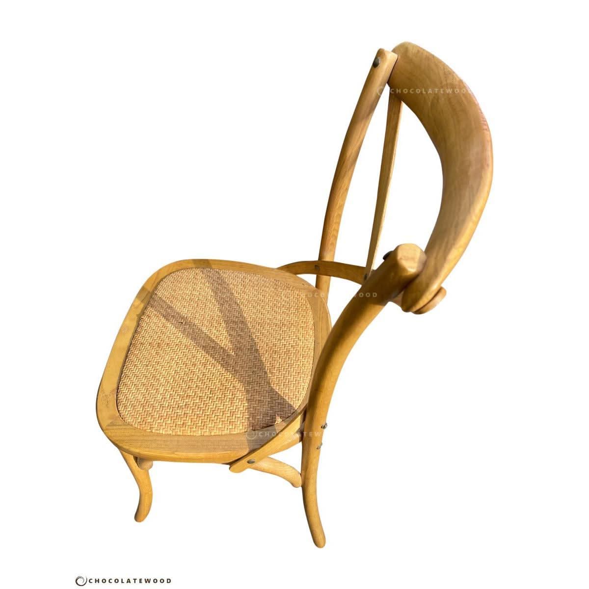 MELROSE DINING CHAIR IN ELM WOOD WITH A NATURAL FINISH - MyChocolateWood