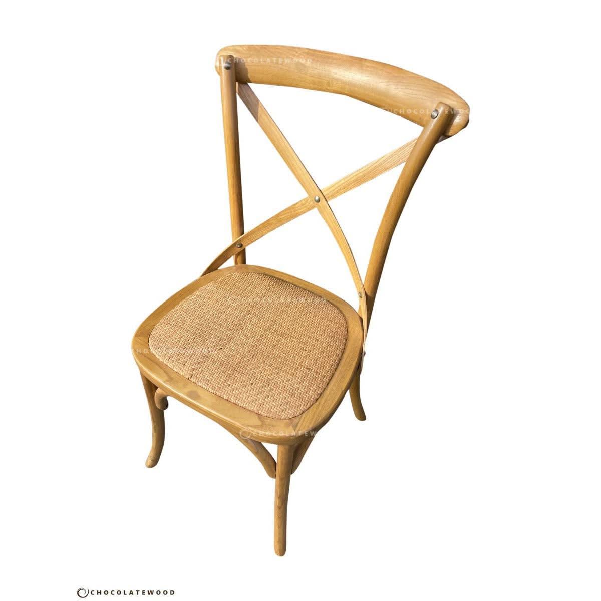 MELROSE DINING CHAIR IN ELM WOOD WITH A NATURAL FINISH - MyChocolateWood