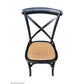 Melrose Elm Wood Dining Chair in Black - Chocolate Wood