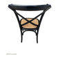 Melrose Elm Wood Dining Chair in Black - Chocolate Wood