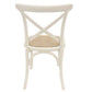 Fitan Solid Oak Round Dining Table 120cm & 4 Melrose Cross Back Chairs in White - Chocolate Wood