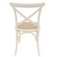 Melrose Elm Wood Dining Chair in White - Chocolate Wood
