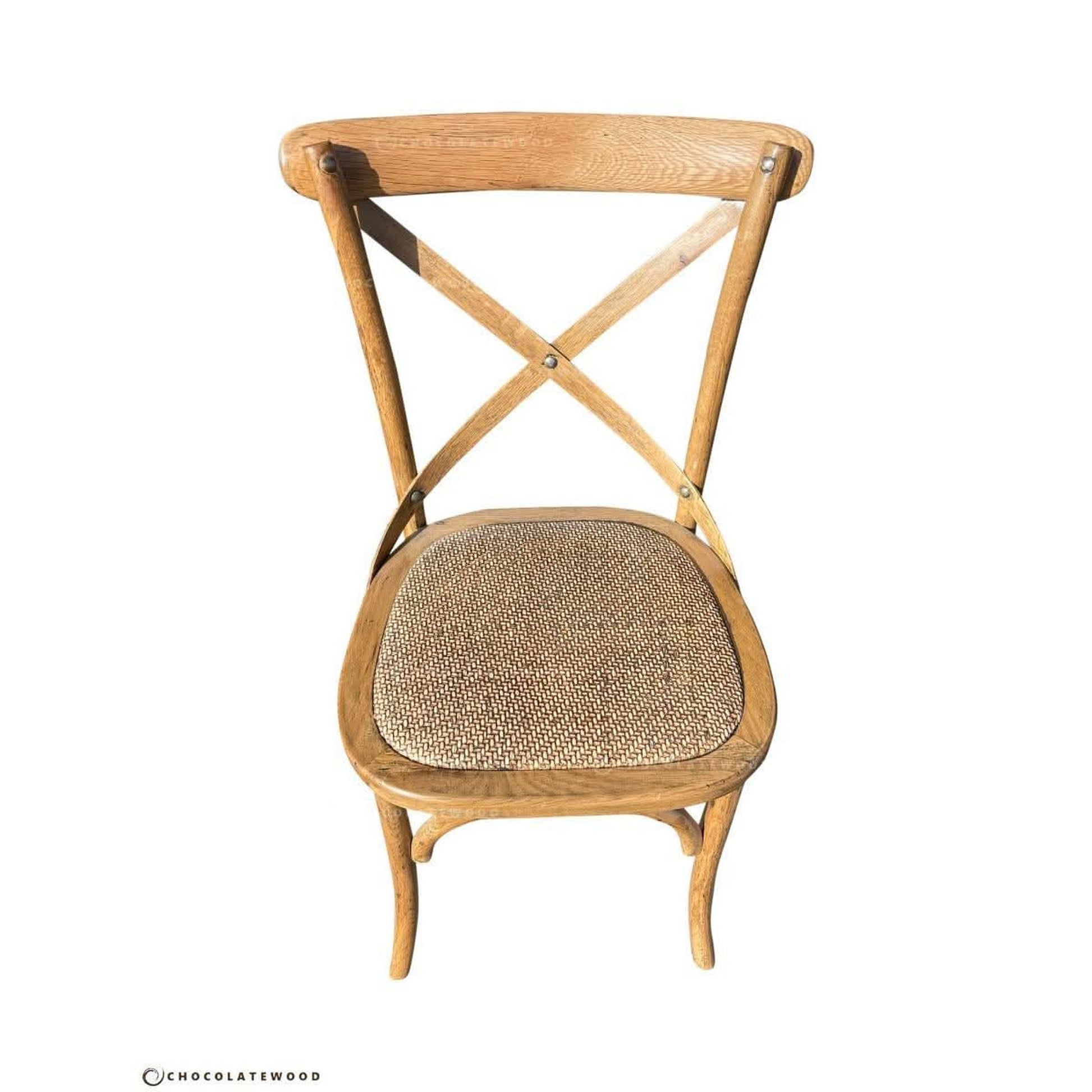 Melrose Solid Oak Dining Chair in Natural - Chocolate Wood