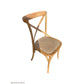 FITAN SOLID OAK SQUARE DINING TABLE (90 X 90) NATURAL + 4 MELROSE SOLID OAK CROSSBACK CHAIRS NATURAL - MyChocolateWood