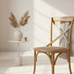FITAN SOLID OAK SQUARE DINING TABLE (90 X 90) NATURAL + 4 MELROSE SOLID OAK CROSSBACK CHAIRS NATURAL - MyChocolateWood