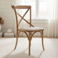 FITAN SOLID OAK SQUARE DINING TABLE (90 X 90) NATURAL + 4 MELROSE SOLID OAK CROSSBACK CHAIRS NATURAL - MyChocolateWood