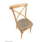 FITAN SOLID OAK SQUARE DINING TABLE (90 X 90) NATURAL + 4 MELROSE SOLID OAK CROSSBACK CHAIRS NATURAL - MyChocolateWood