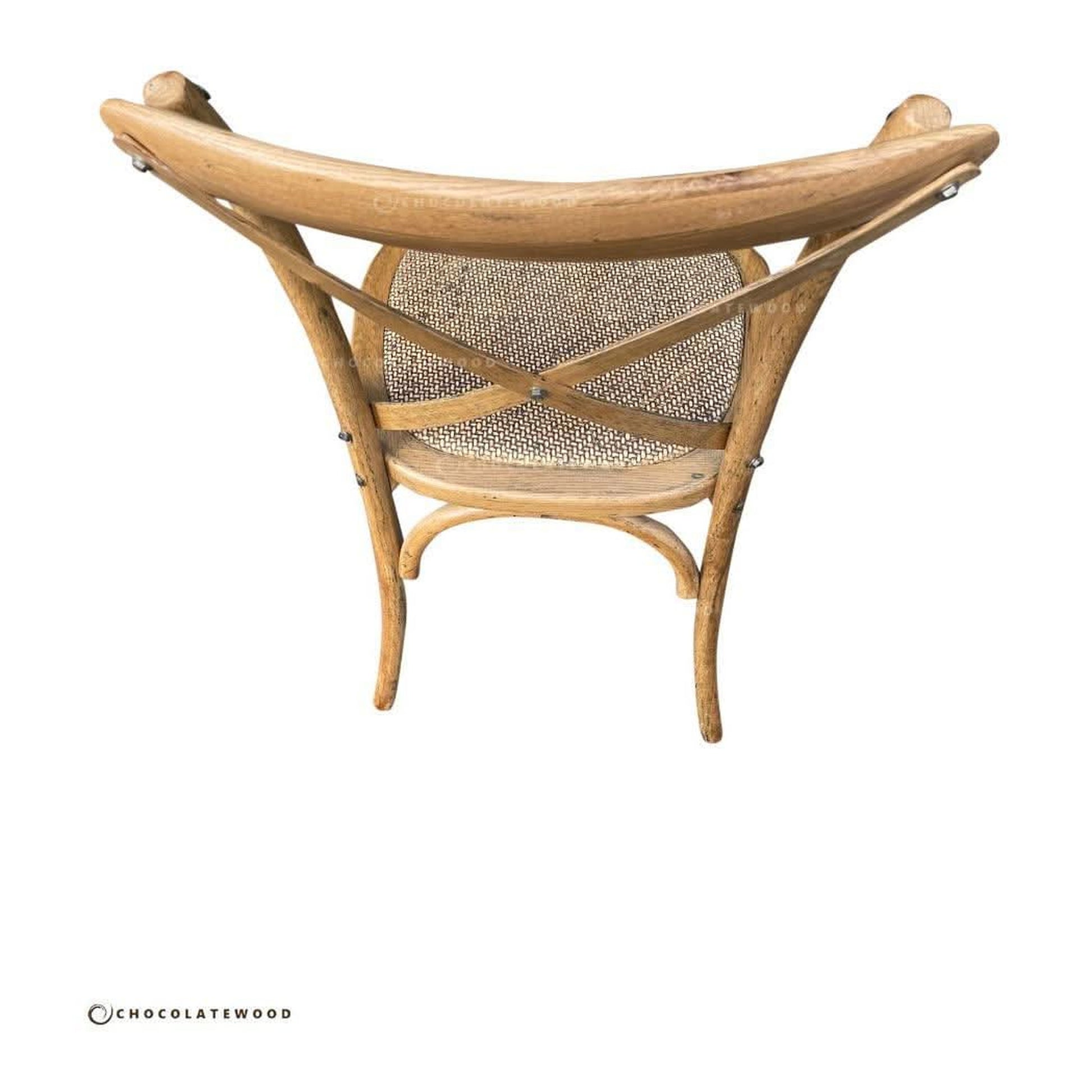 Melrose Solid Oak Dining Chair in Natural - Chocolate Wood