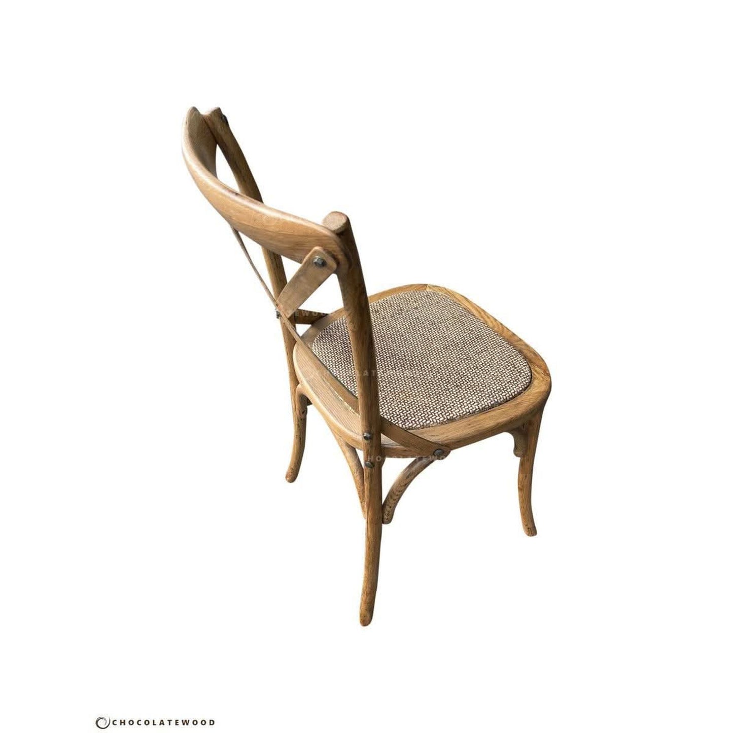 Melrose Solid Oak Dining Chair in Natural - Chocolate Wood