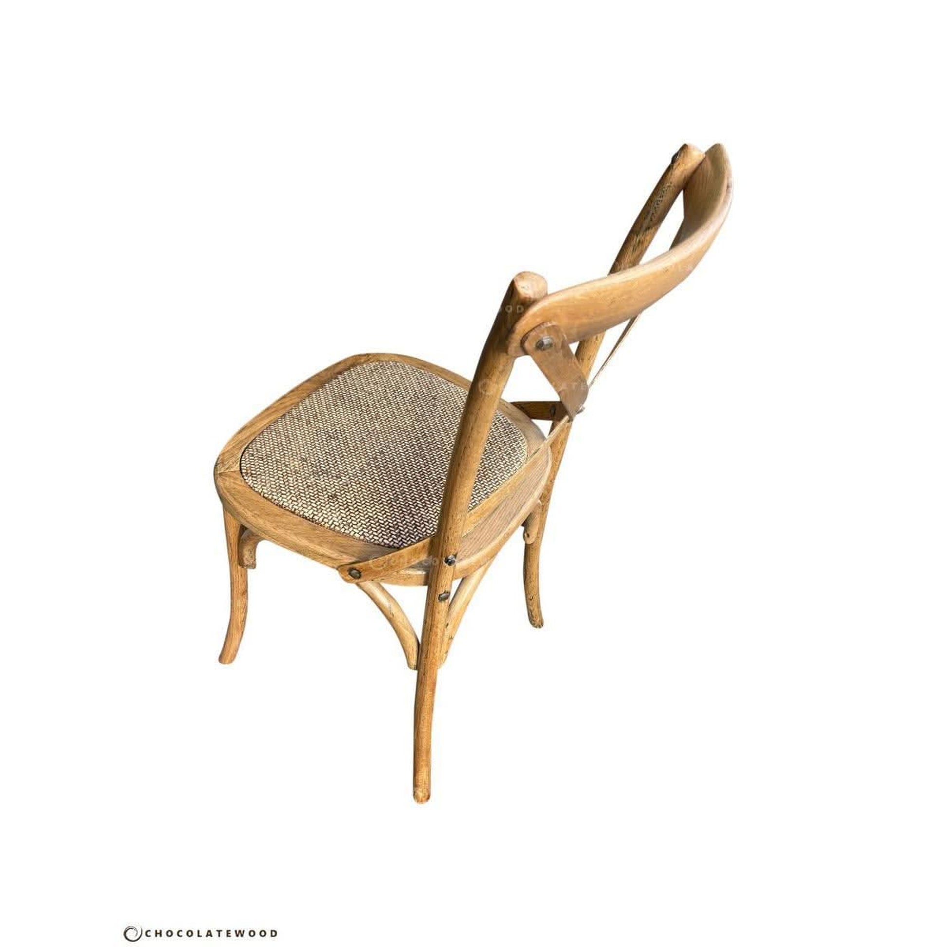 Melrose Solid Oak Dining Chair in Natural - Chocolate Wood