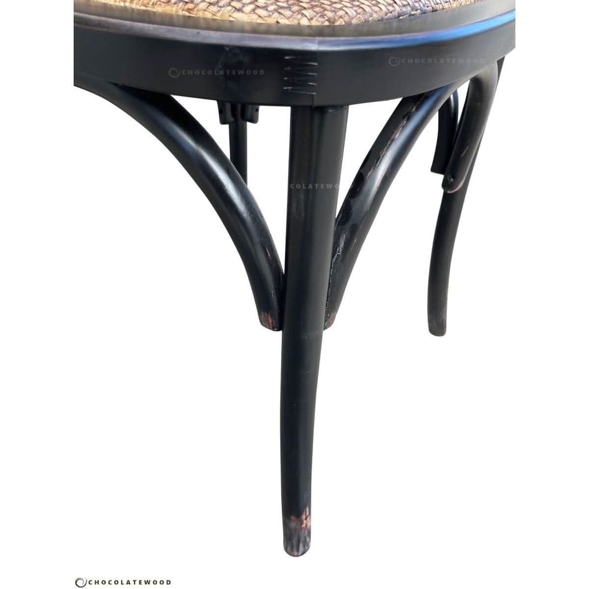 TARA SOLID OAK SQUARE DINING TABLE (90 X 90) NATURAL + 4 MELROSE SOLID OAK CROSSBACK CHAIRS BLACK - MyChocolateWood
