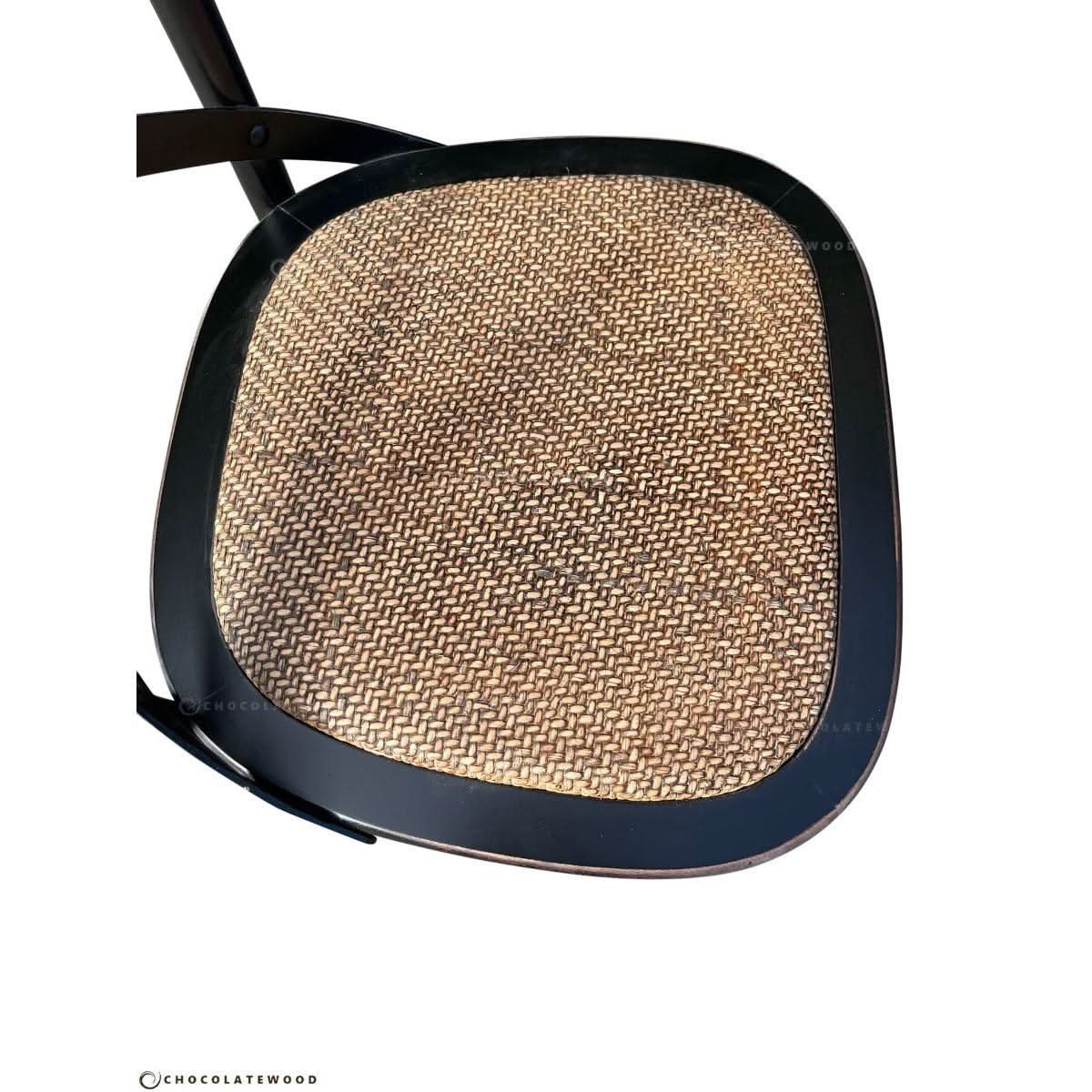 FITAN SOLID OAK SQUARE DINING TABLE (90 X 90) NATURAL + 4 MELROSE SOLID OAK CROSSBACK CHAIRS BLACK - MyChocolateWood